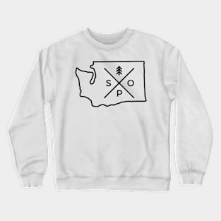 Spo, WA Sticker Crewneck Sweatshirt